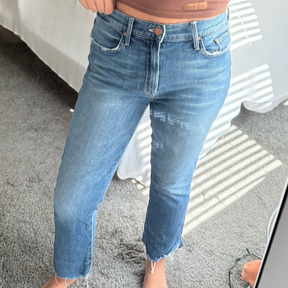 MOTHER Light Blue Straight Leg Jeans